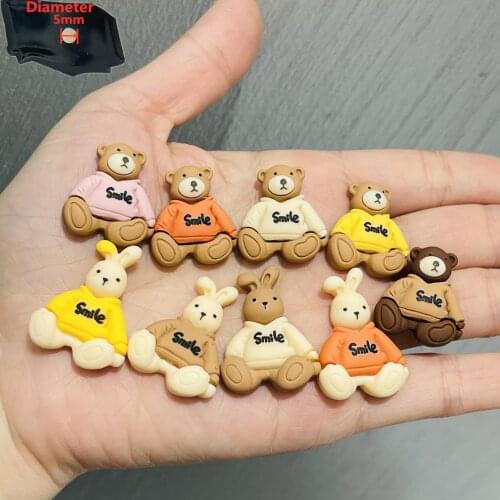 1PCS Resin Cute Cartoon Fridge Magnetic Sticker Kawaii Bear Rabbit Smile Refrigerator Magnet Stationery Toy Creative Photo Wall