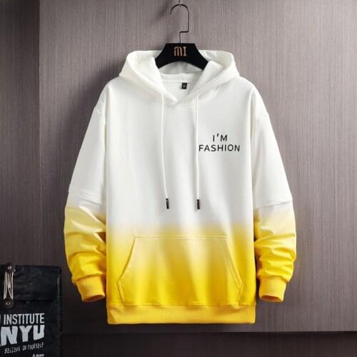 New Autumn Spring 2021 Hoodies Sweatshirt Mens White Hip Hop Punk Pullover Streetwear Casual Fashion Clothes Plus OverSize 4XL