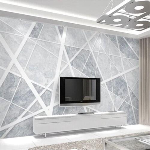 Papel de parede Custom wallpaper 3d mural Nordic minimalist marble pattern abstract geometric golden 3d TV background wall paper