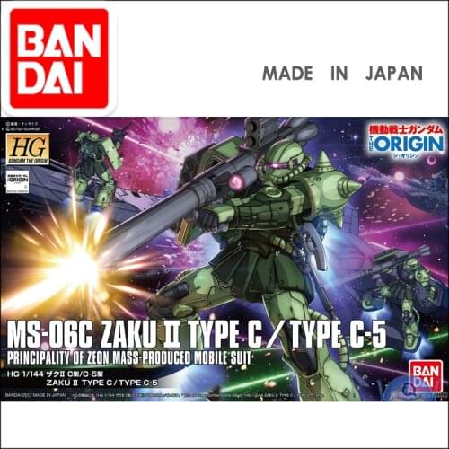 Original Gundam HG 1/144 Model MS-06C ZAKU 2 TYPE C ZEON Mobile Suit THE ORIGIN GTO Kids Toys