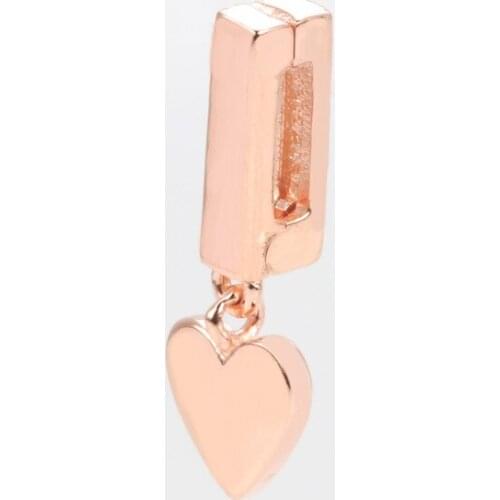 Hot Sale Genuine 100% 925 Sterling Silver Reflexions Series Rose Gold Color Fit Original Flat Bracelet