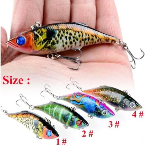 Colorful Painted Bionic Fish Shape 3D Eyes Fishing Hard Lure Bait Hooks Tool