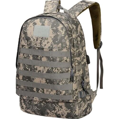 Outdoor Tablet Laptop Backpack Army Military Tactical Trekking Camo Rucksack with USB Charging Backpacks