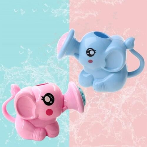 T5EC Funny Small Elephant Watering Pot Baby Kids Bath Play Toys Plastic Watering Can