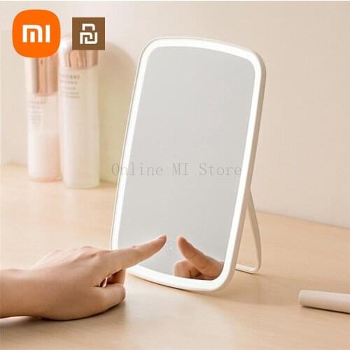 Xiaomi YoupinJordan& judy Intelligent makeup mirror rechargeable led light portable folding light mirror dormitory desktop