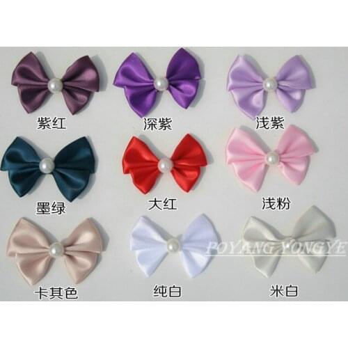 Pet Pearl polyester ribbon high density ribbon cone Hairpin candy mix cat and dog accessories pet clip dog grooming 100pcs
