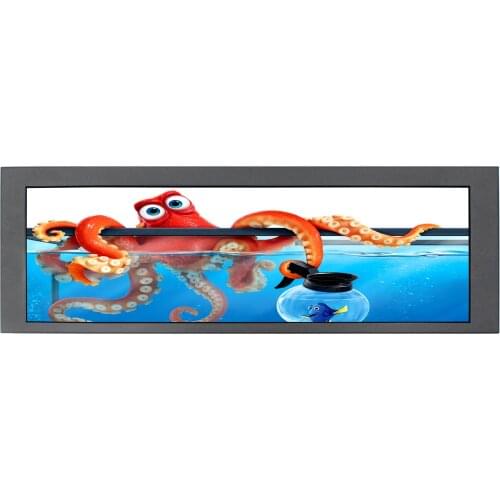 14.9" 1280x390 advertising screen,14.9inch bar display monitor, Bracket case with LTA149B780F screen and H DMI VGA DVI input