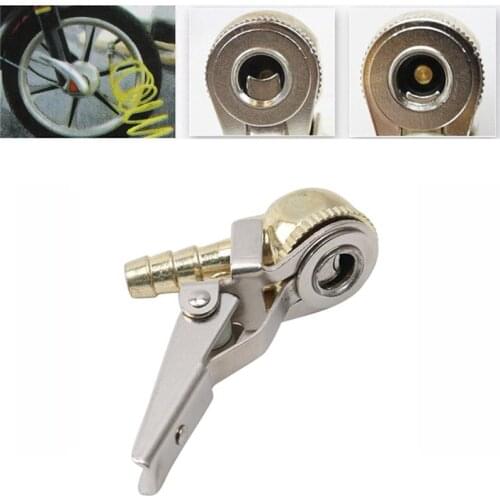 1/4 "NPT Tire Air Chuck Inflator Gauge Brass Ball Car Tire Inflator With Clip For Car Tire Repair Tools Clip-On Air Chuck Tire