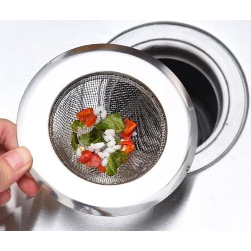 1Pcs Bathroom Sink Strainer Stainless Steel Water Stopper Sink Sewer Outfall Water Filter Plug Kitchen Sink Accessories