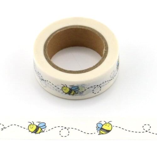 10M Cute Decorative Bees Print Washi Tape Insect DIY Scrapbooking Sticker Label Japanese Masking tape School Office Supply