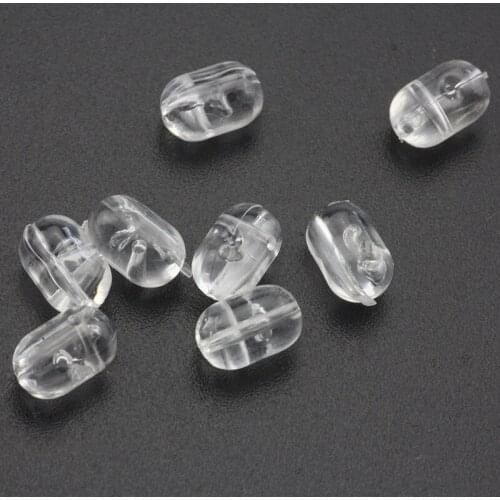 100pcs/lot Transparent Fishing Cross Beads Plastic Clear Beads Double Pearl Drill Cross Beads Carp Fishing