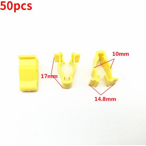 50Pcs 90601-SMG-003 Car Wheel Arch Snap Clip Trim Fixed Clip Auto Fastener For Honda Civic CRV HRV Yellow Dashboard Rivets