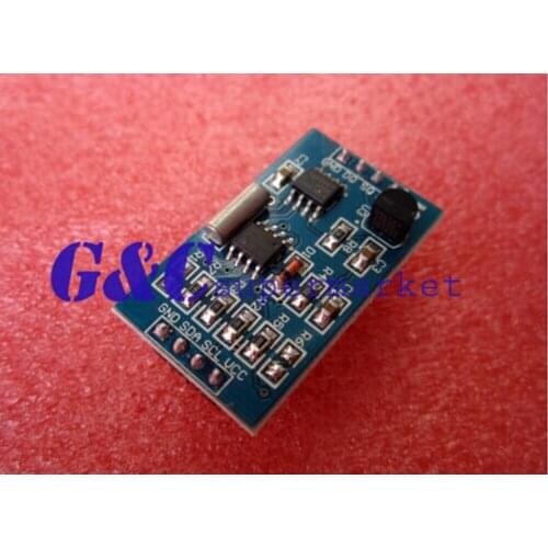 5pcs DS1307+AT24C128+DS18B20 digital temperature sensor Triad Clock Module diy electronics
