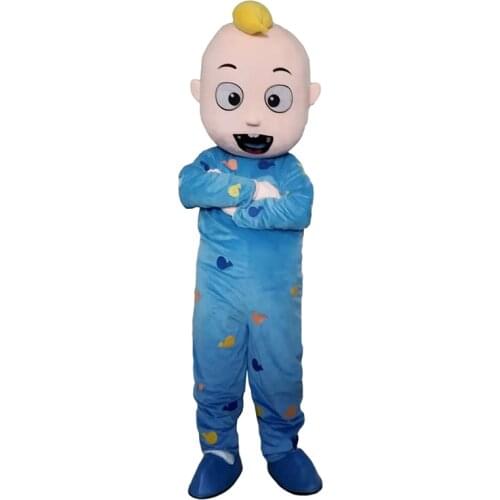 Cocomelon JJ Doll cosplay Blue Baby Mascot Professional Cosplay Mascot Costume for Halloween birthday parties
