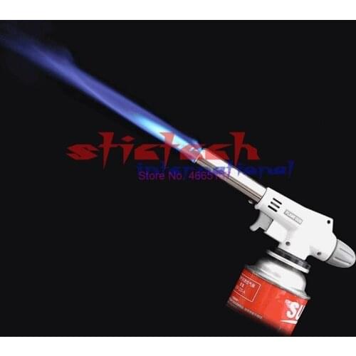 By dhl or ems 100pcs flamethrower baking cassette gun ignition gun gas welding torch ignition point carbon burning Fire gun