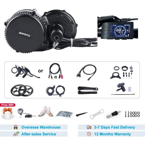 36V 350W Electric Bicycle Brushless Mid Drive Motor Bafang BBS01 BBS01B Central eBike Motor With LCD Display Motor Engine Kit
