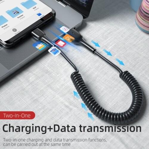 Essager Charging Cables 1.2m Scalable Mobile Phone Line Adjustable Micro USB Charge Cable For Car Charge Fast Charging Line