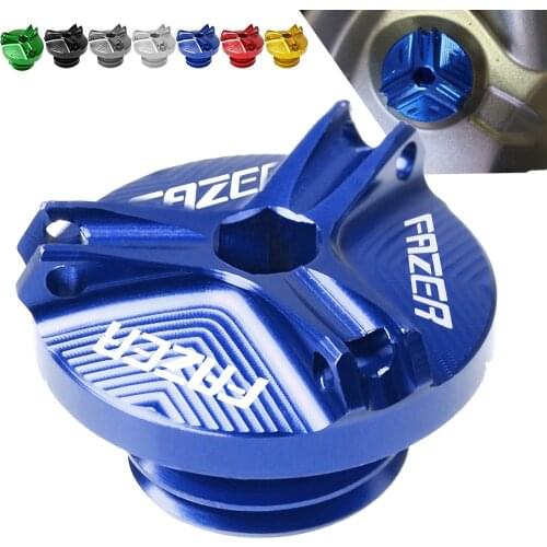 Fazer logo Motorcycle M20*2.5 Engine Oil Filter Cup Plug Cover Screw For Yamaha FZ1 FAZER 2001 2002 2003 2004 2005 2006 2007
