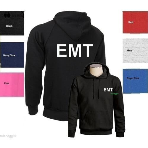Hot sale man Hoodies EMT Sweatshirt Emergency Medical Technician Hoodie SIZES S-3XL -Two Sides Print Sweatshirt