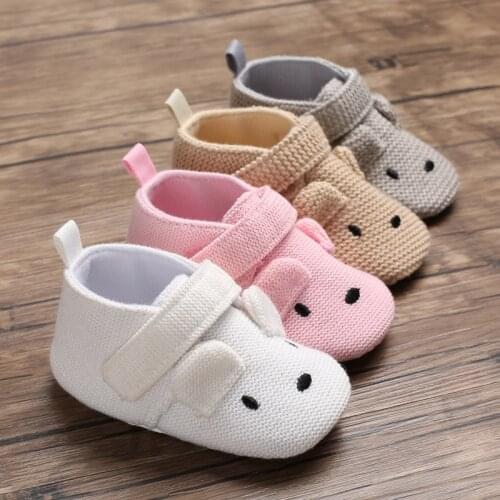 Cartoon fashion newborn cotton cloth first walker toddler baby boy girl slip soft soles toddler shoes