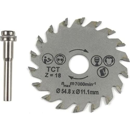 HSS Circular Saw Blade Rotary Tool 54.8mm Mini Wood Cutting Discs Blades with Drill Mandrel for Dremel Metal Cutter