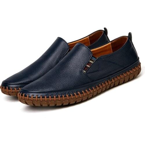 Loafers Shoes For Men 2021 New Fashion Design Slip-on Men Casual Shoes Men Brand Leather Big Size 50 Men Comfy Shoes