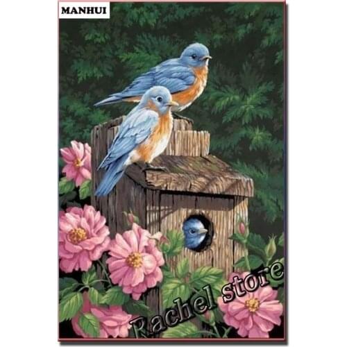 Diamond Embroidery Diy Diamond Painting Cross Stitch Kits Diamond Mosaic Flowers and birds Full Square Diamond Embroidery AD358