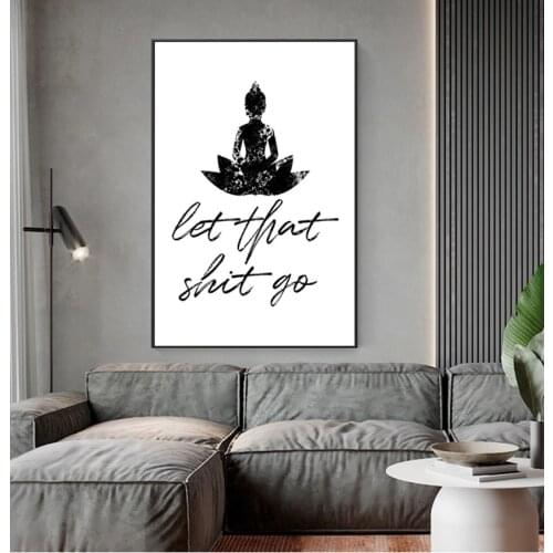 For Men Painting Wall Picture Bathroom Decor Funny Bathroom Sign Canvas Prints And Let that Go Quote Bathroom Art