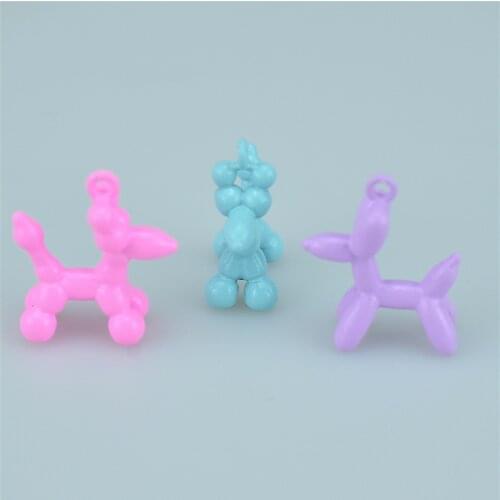 2021 new multicolor lacquered dog pendant new creative cartoon Balloon Dog pendant male and female lovers DIY jewelry wholesale