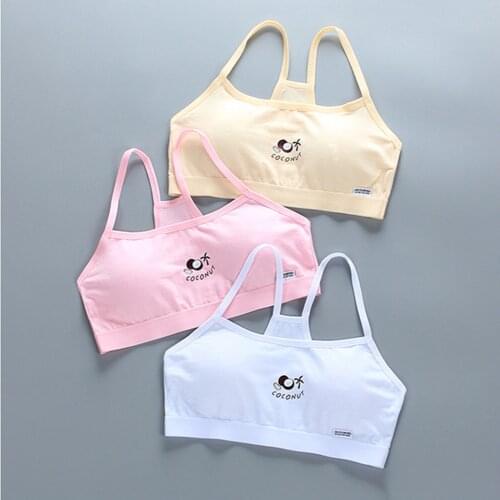 New Summer Cotton Vest Girls Bra Developmental Sling Underwear Base Student Girl 13-25 Year Clothes For Teens