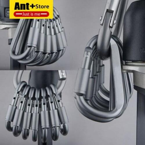 Camping Equipment 6pcs/lot Carabiner Aluminum Survival Gear Camp Mountaineering Travel Kit Alloy