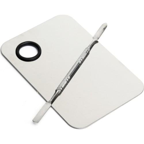 Wholesale Excellent Makeup Beauty Matte Stainless Nail Art Eyeshadow Mixing Palette Spatula Cosmetic Kit 50pcs/lot free shipping