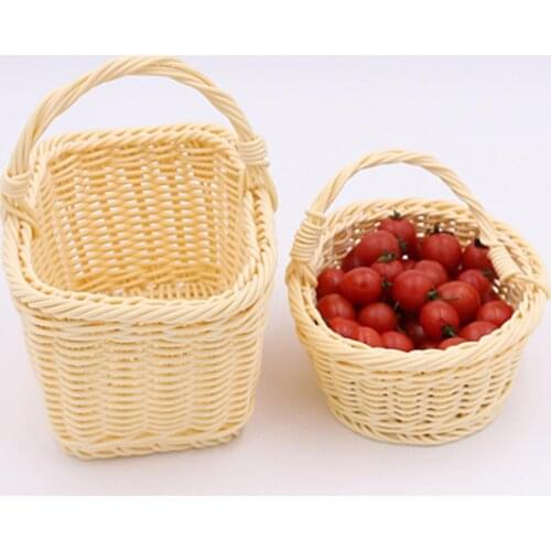 Rattan Storage Tray Woven Carrying Basket Flower Fruit Holder Container Wedding Party Decor Home Storage хлебница