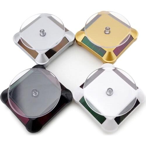 360 Degree Electric Rotating Turntable Display Stand for Video Photography Props Solar Power Display Turntable 4 Colors