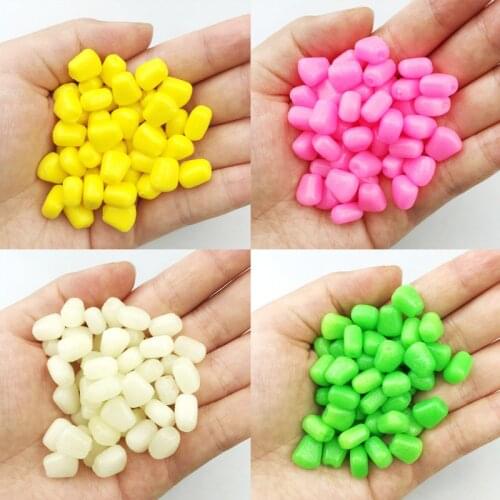 50pcs/pack Fishing Lure Floating Bait Simulation Smell Corn Grain Bait Pop-up Bait Fish Tool