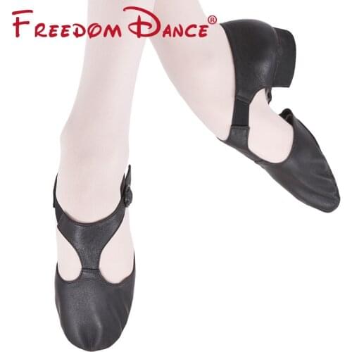 Professional Elasta Dance Sandals Genuine Leather Jazz Dance Shoes For Women Girls Soft Gym Twist Dance Shoes Ballet Slippers