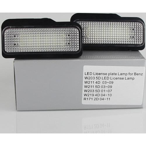 LED CANBUS No Error License Plate Light Base bulb For Mercedes-Benz W203 5D W211 W219 Car Number Plate lamp No Hyper Flash White
