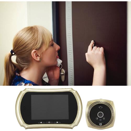 Smart HD Night Vision Electronic Peephole Monitoring Doorbell Camera Motion Detection Camera With 3.5“ HD Display Door Mirror
