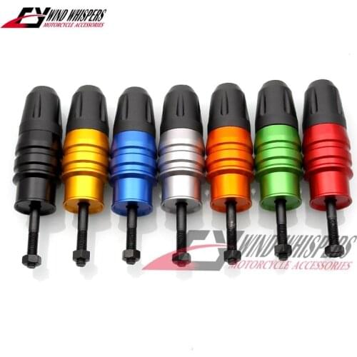 Universal CNC Exhaust Slider Crash Protector Anti Crash Protection For Kawasaki Honda Suzuki Yamaha Bmw Aprilia Benelli Racing