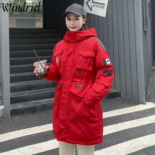 Winter Winter Coat Women Military Style Jackets Female Hooded Snow Wear Thicken Warm Parkas Big Pockets Padded Clothes Windriel