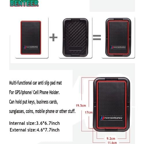 1set New M Performance Car anti-skid storage box sticker For BMW E60 E39 E36 E46 E90 F30 F10 F20 X5 E70 E53 G30 E91 E92