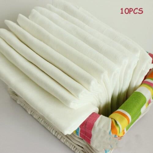 10PCS Baby Gauze Diapers Merries White Color Soft Cotton Cloth Diaper/fralda de pano Reusable Breathable Newborn Nappies 0-3Y