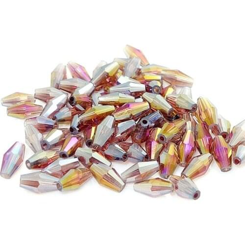 100 pieces exquisite 4x8mm Austrian Long Bicone crystal beads for Jewelry marking DIY necklace&Bracelet