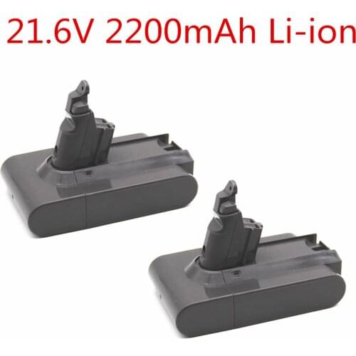 2pcs 21.6V 2200mAh Replacement Battery V6 for Dyson Li-ion Vacuum Cleaner DC58 DC61 DC62 V6 965874-02 DC72 Handheld Battery