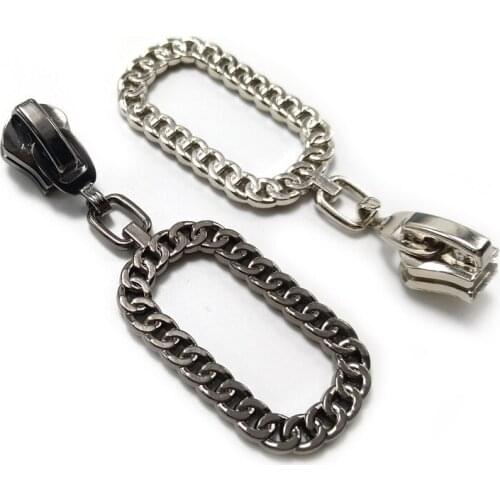 20pcs/lot, Quality Chained Rings 5# 8# Zipper Sliders for Fashion Clothes Bags Shoes, Zip Repair Kit Zipper Head Pulls