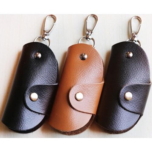 2018 Hot Sale Fashion Unisex Key holder Organizer Genuine Leather Solid Car Key Wallets Bag Car Housekeeper Holders Key Case