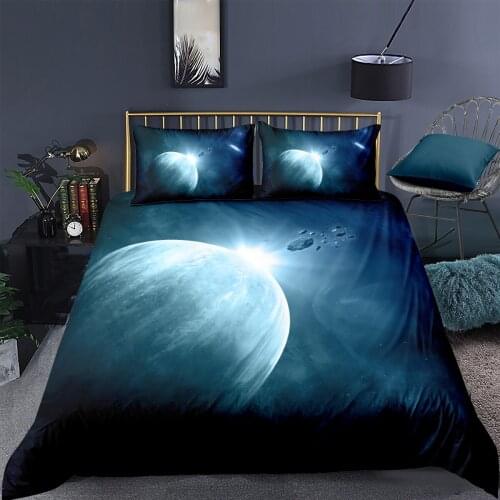 3D Duvet Cover Sets Bedding Sets Bedding Bag and Pillow Shams King Queen Full Double Size Space Star Custom Design Home Texitle