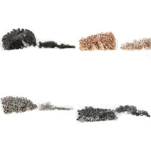 4mm*7.5mm*3.5mm loop metal Eyelet with Washer Leather Craft Repair Grommet Round Eye Rings Clothing accessories shoelace eye