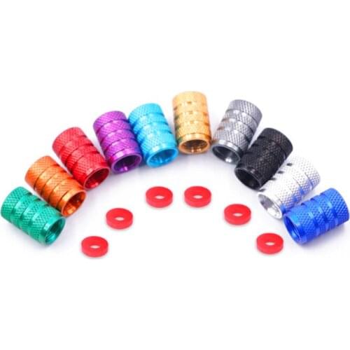 4Pcs/set Aluminum Alloy Car Wheel Tyre Caps Universal Auto Metal Valve Cap Auto Tire Valve Stem Dust Covers Car Accessories