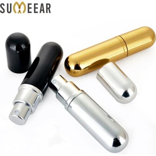 50pcs/lot New Style 10ML Portable Aluminum Refillable Perfume Bottle With Sprayer Empty Cosmetic Parfume Vial For Traveler